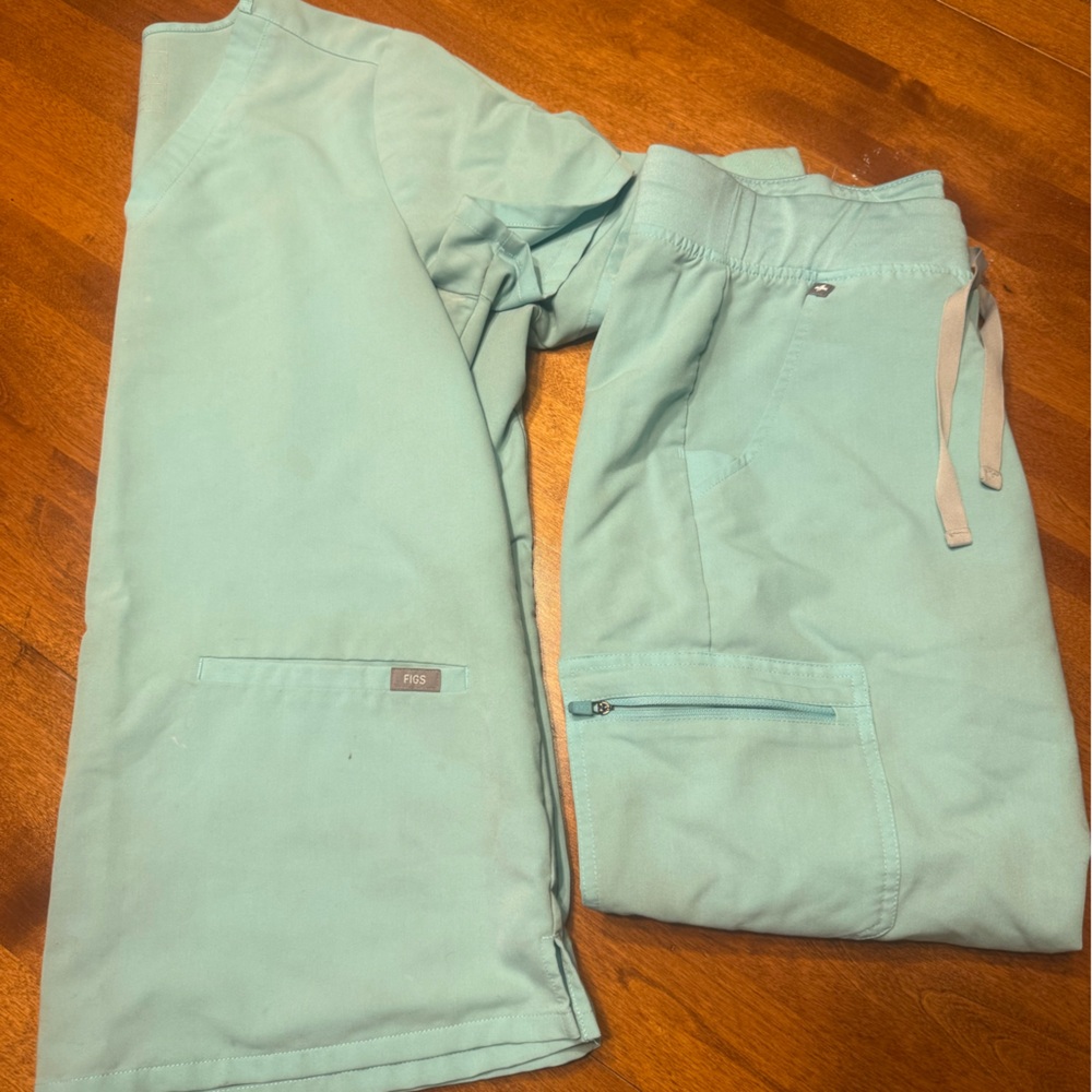 Figs Women’s Aqua Scrub Set Sz Medium